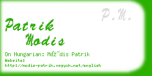 patrik modis business card